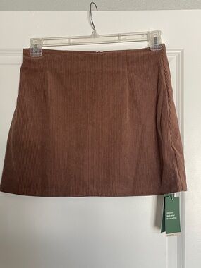 HALARA Brown Corduroy Mini Skirt M NWT